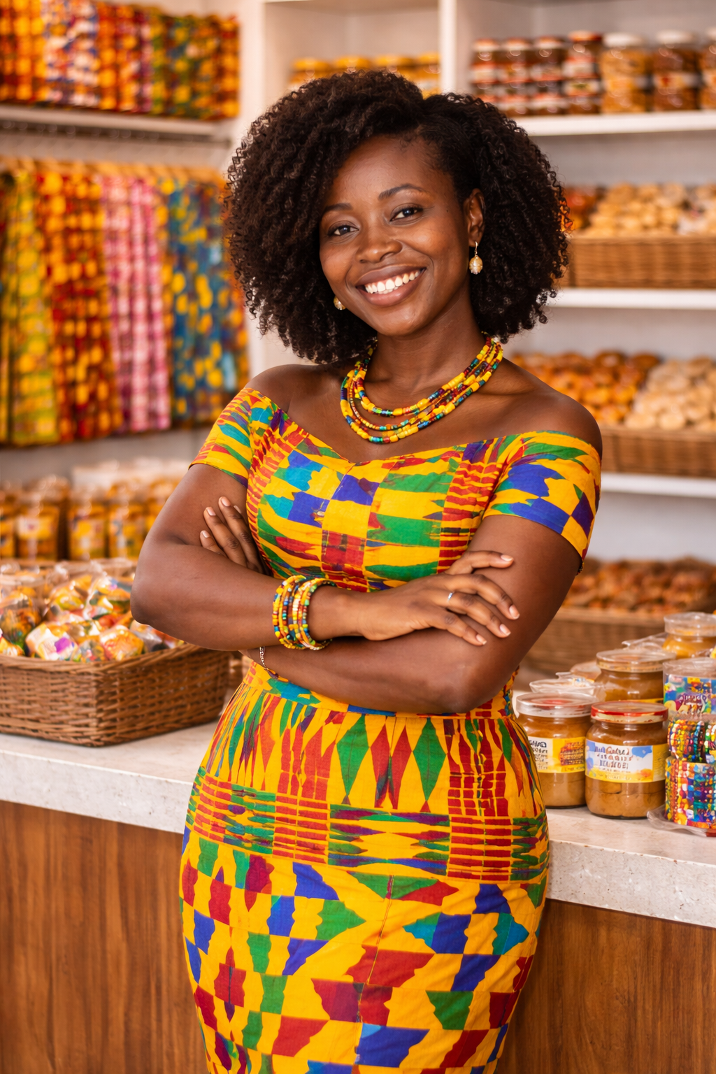 Handmade jewelry and Ghana-made products